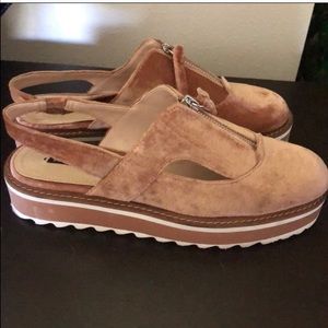 BOGO free!Zara Velvet Platform Shoes Zipper Detail